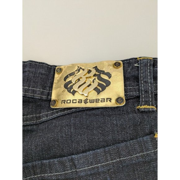 Rocawear Denim Jeans Womens Size 24 Y2K Vintage Straight Leg - Picture 10 of 11